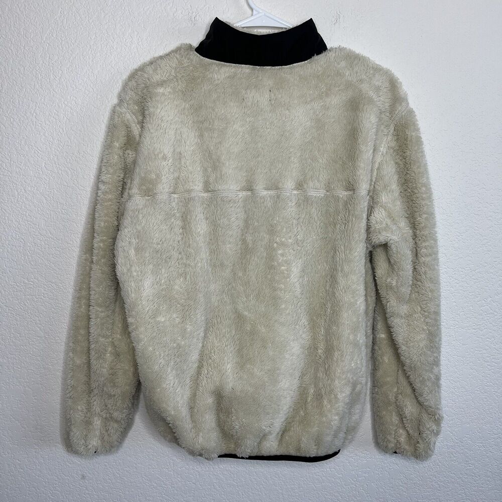Zyia Teddy Jacket Cream Fleece 1/4 Zip Pocket Pullover Long Sleeve Small - Picture 9 of 9